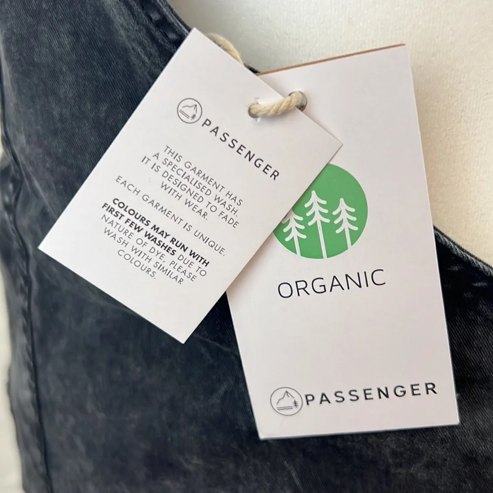 Passenger Roamologist Organic Cotton Overalls NWT Size S Soft Stonewash Black - Picture 5 of 8
